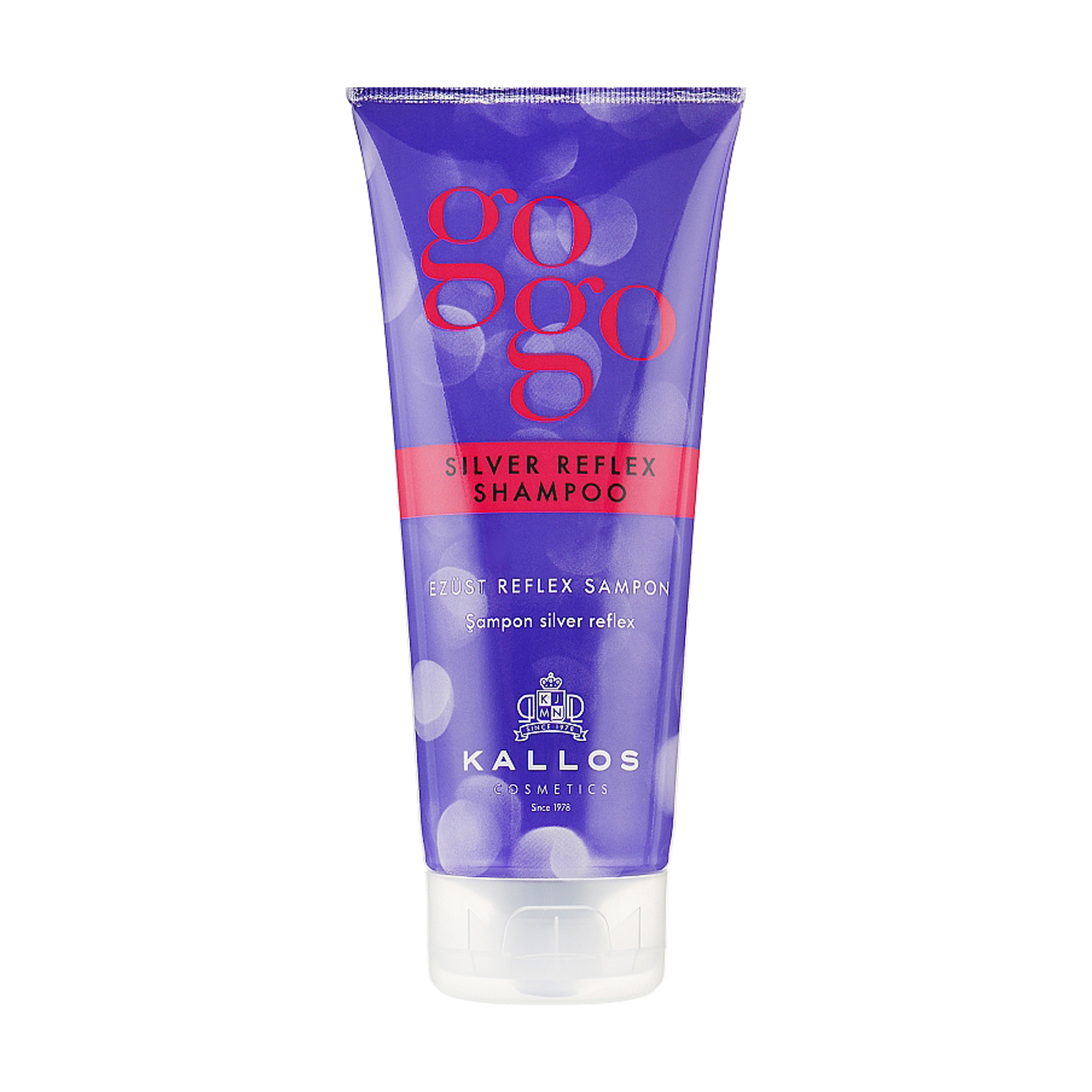 Шампунь Kallos Cosmetics Gogo Silver Reflex Shampoo для сивого волосся, 200 мл